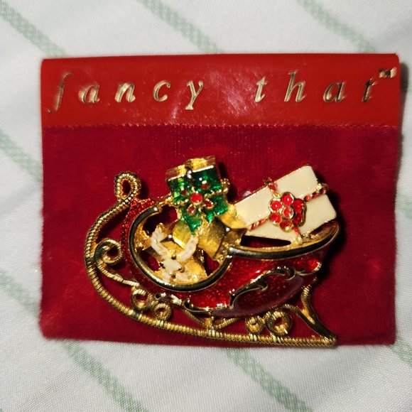 Santa's Sleigh - Brooch - Picture 1 of 2